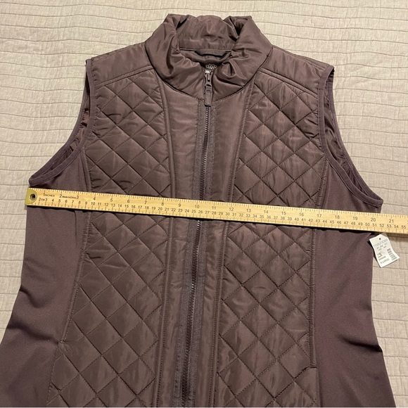 Maurices Women's Eggplant Purple Full-Zip Light Weight Quilted Puffer Vest XL - Picture 4 of 10